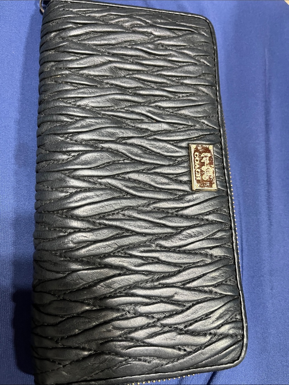 Coach Gathered Leather Wallet